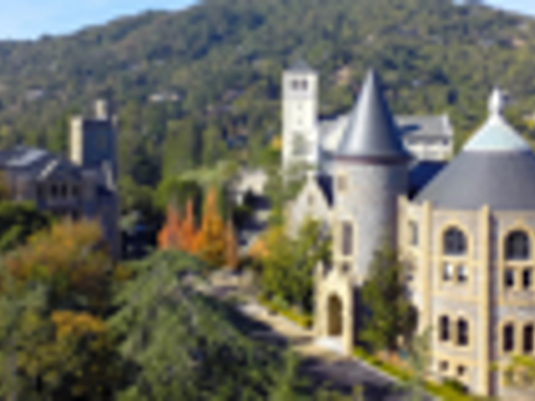 Wideview aerial image of the San Francisco Theological Seminary in San Francisco.