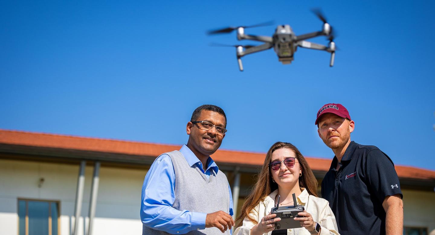 Media row - Geographic information science drone demo