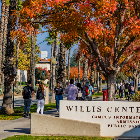 Redlands Willis Center view of campus