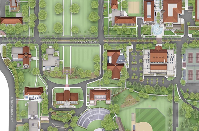 University Of Redlands Campus Map New interactive map gives incoming and prospective families a 