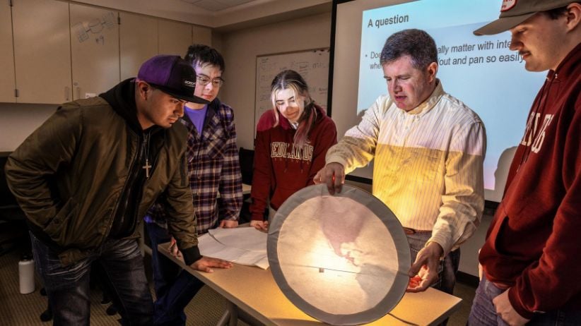 GIS professor teaching students