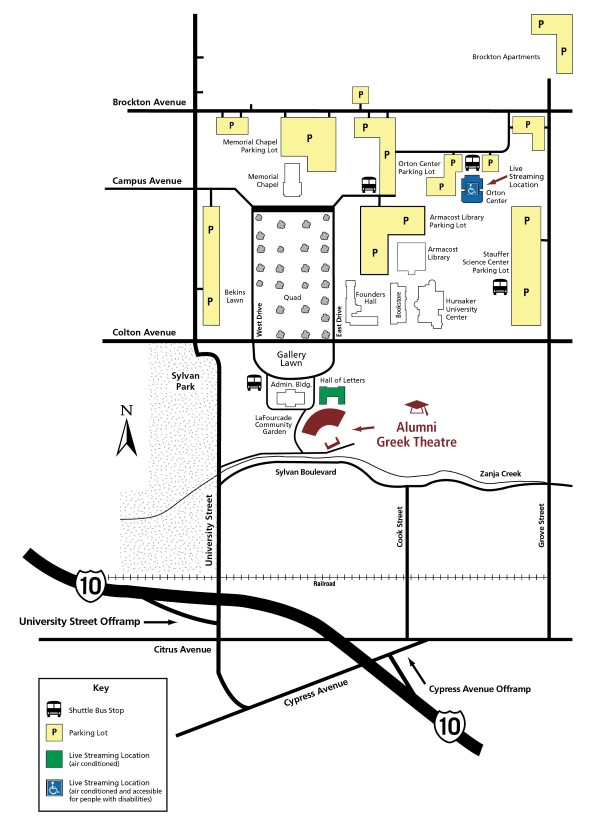 University Of Redlands Map Parking Map | University Of Redlands